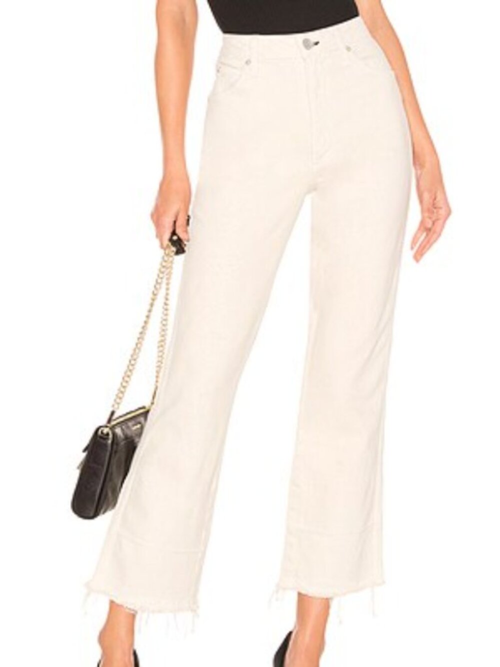 AMO Denim Bella Jeans in Vintage White, Size 27